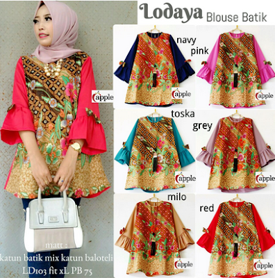 Blouse batik anak muda berjilbab untuk kondangan Blouse batik anak muda berjilbab untuk kondangan