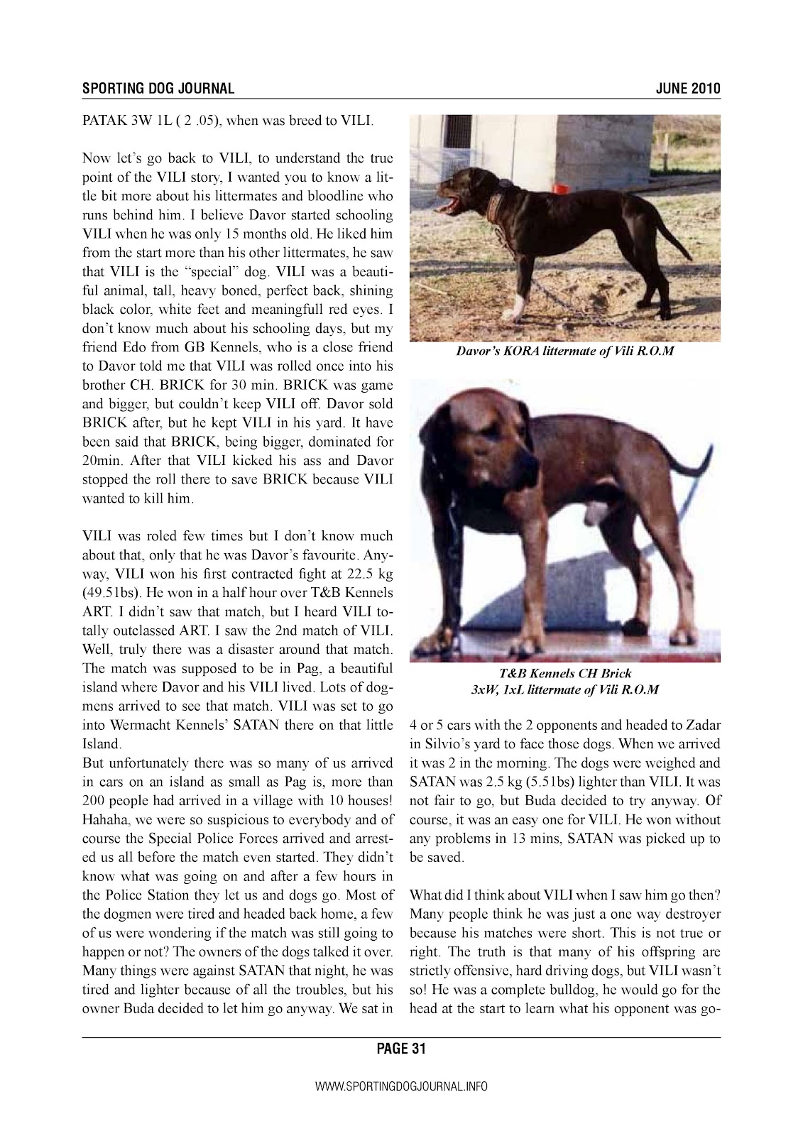 Game Dog World SPORTING DOG JOURNAL JULY/2010