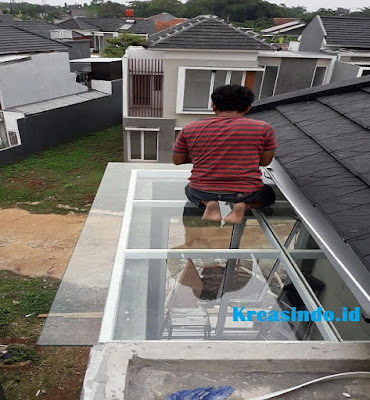 Canopy Besi Minimalis atap Kaca Tempered pesanan Bpk Aan di GDC Depok Canopy Besi Minimalis atap Kaca Tempered pesanan Bpk Aan di GDC Depok