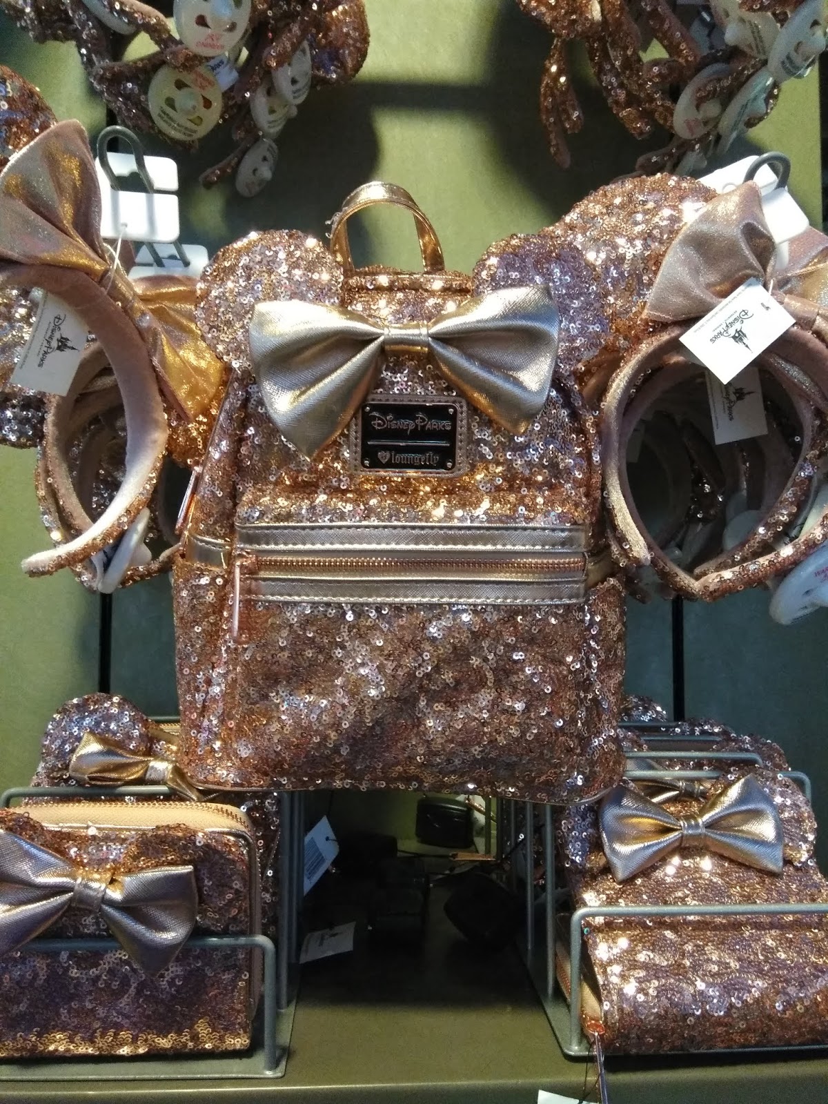 Disney Parks Rose gold Loungefly Fashion Backpack found!