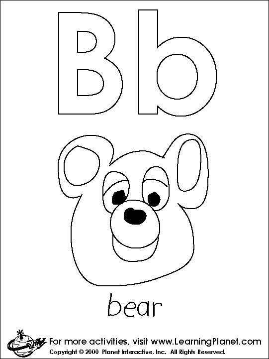b coloring pages free - photo #48