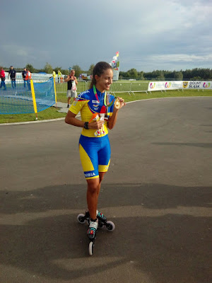Fabriana Arias patinaje Colombia Fabriana Arias festeja su segundo oro en el patinaje de los Juegos Mundiales 2017
