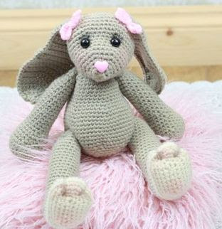 amigurumi crochet easter bunny girl doll