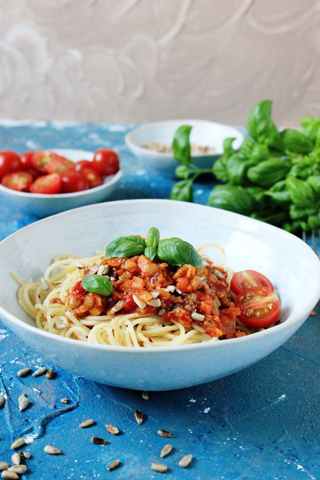 Spaghetti z warzywnym sosem 