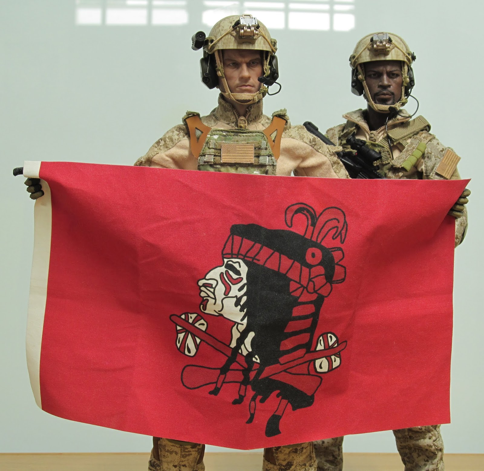 Zero Point One Six Seven Custom 1 6th Scale DEVGRU Red Squadron Team Flag zero-point-one-six-seven-custom-1-6th-scale-devgru-red-squadron-team-flag