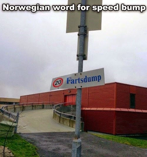 speed bump in norwegian fartsdump speed limiter fartsdump funny road sign engrish