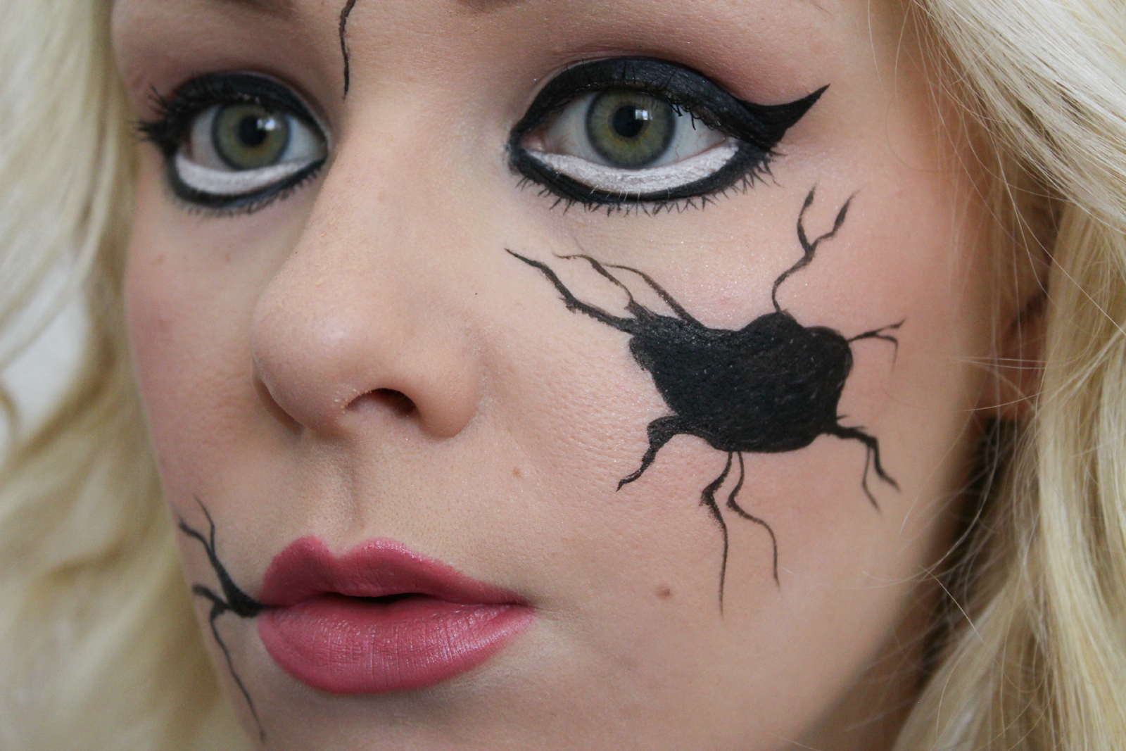 Broken Doll Halloween Makeup