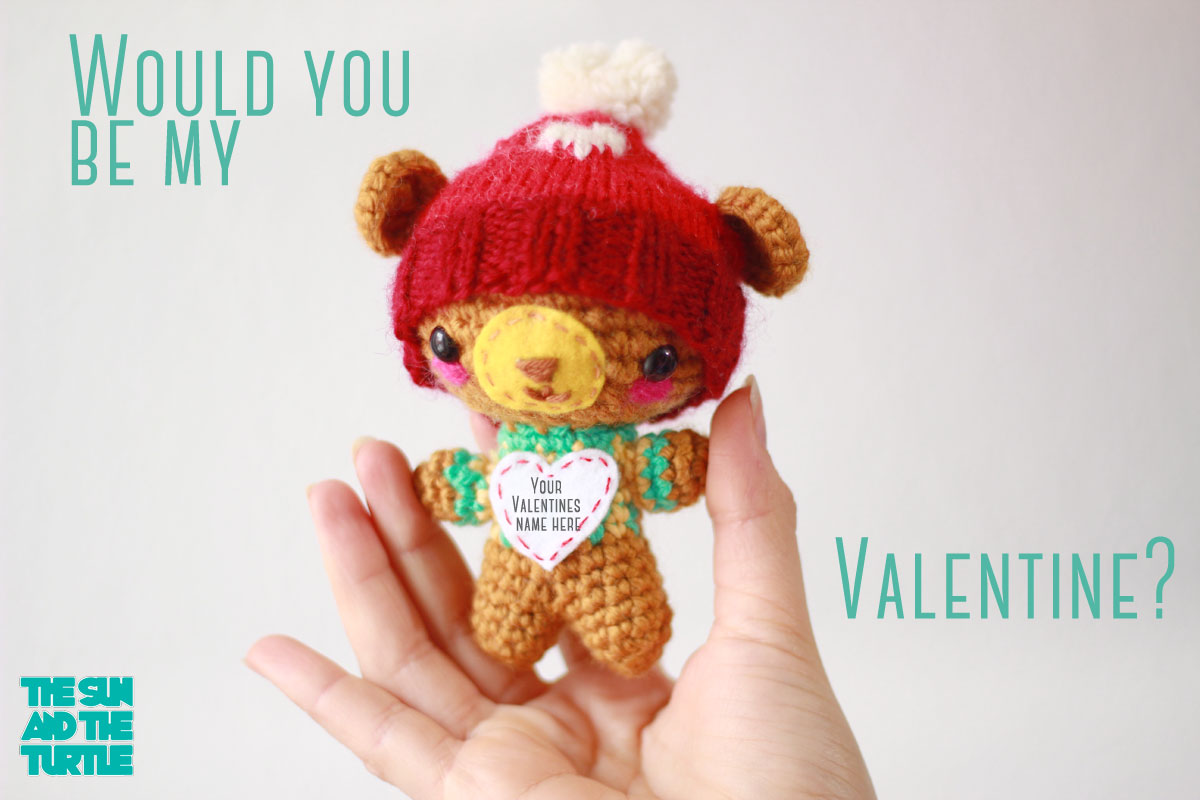 Amigurumi love bear Personalized valentine's day gift