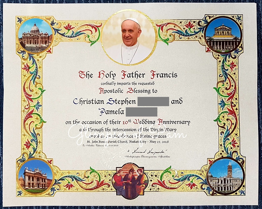 Glimpses of Pam: How to Get a Papal Blessing Parchment Glimpses of Pam: How to Get a Papal Blessing Parchment