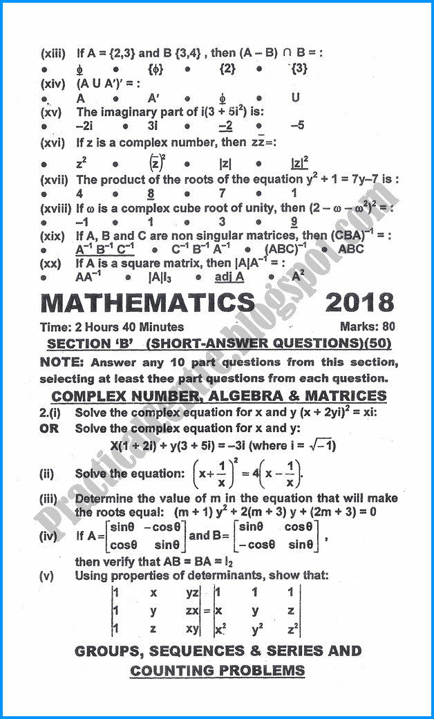 xi-mathematics-five-year-paper-2018