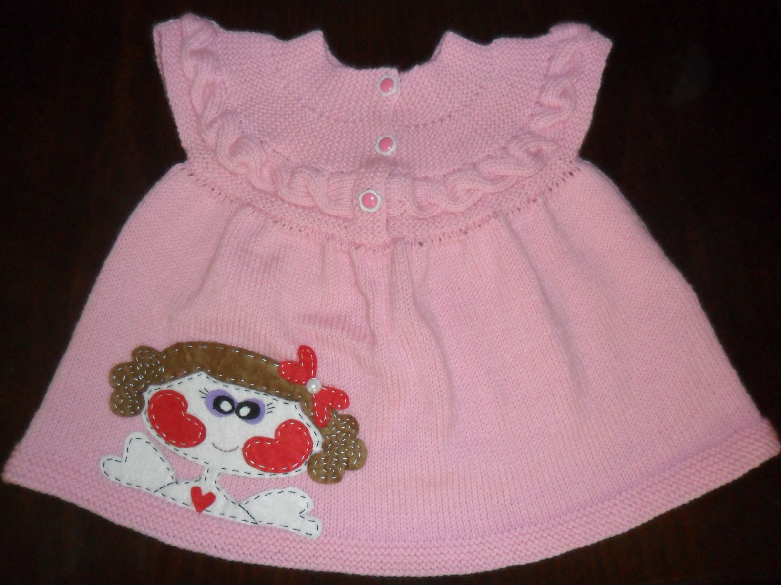 Bir Dalda İki Baykuş pembe bebek elbisesi