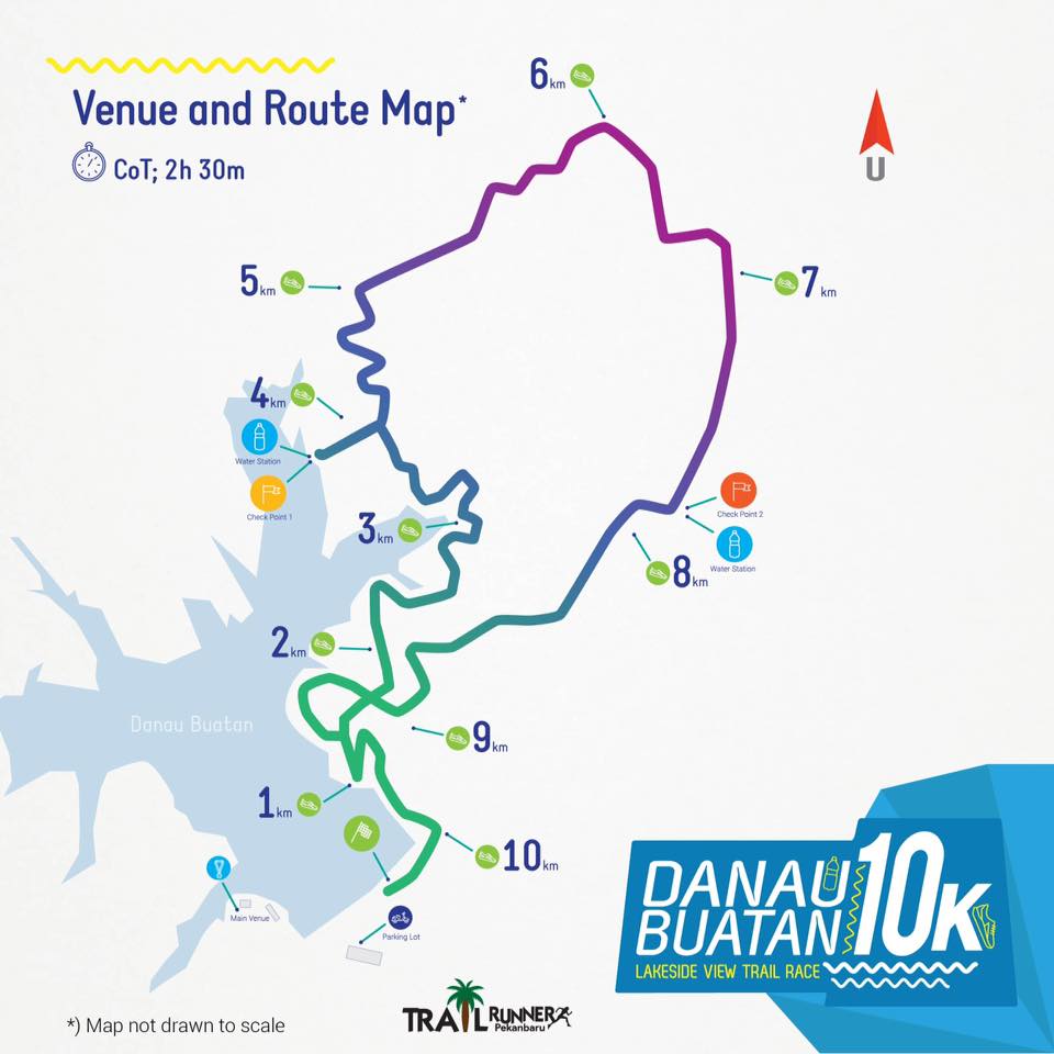 Danau Buatan 10K • 2017 rute rute Danau Buatan 10K • 2017