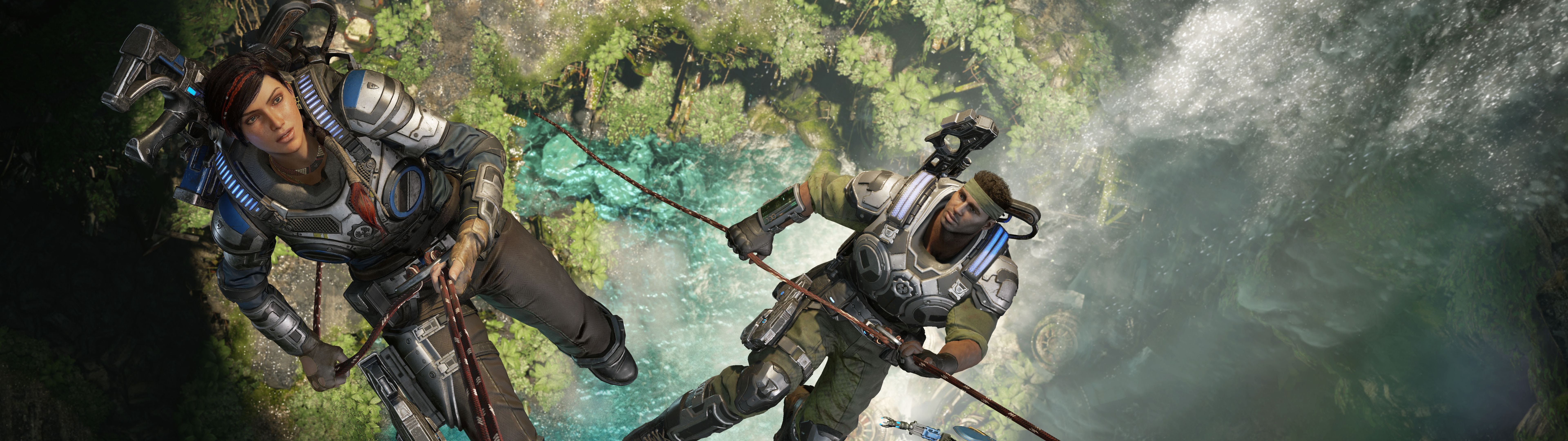 Gears 5, Kait Diaz, Delmont Walker, 8K, 6 Wallpaper PC Desktop