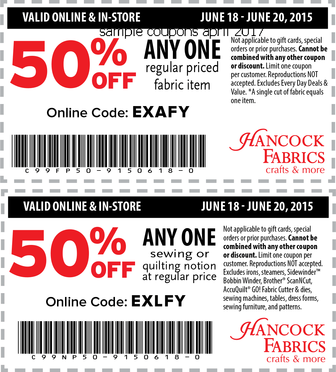 Coupon hancock fabrics printable