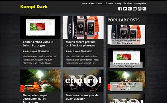 Premium Blogger Template - Kompi Dark Premium Blogger Template - Kompi Dark