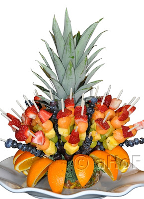 centerpiece, fruit, presentation, pineapple