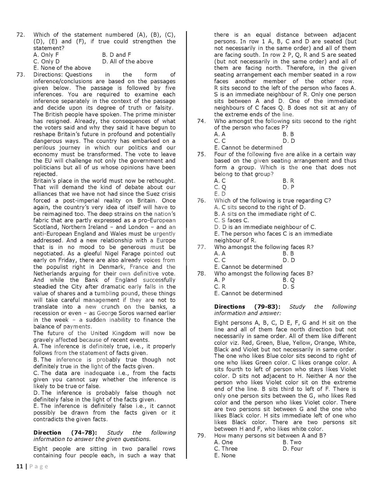 IBPS PO Mains Question Paper Download PDF IBPS PO Mains Question Paper Download PDF