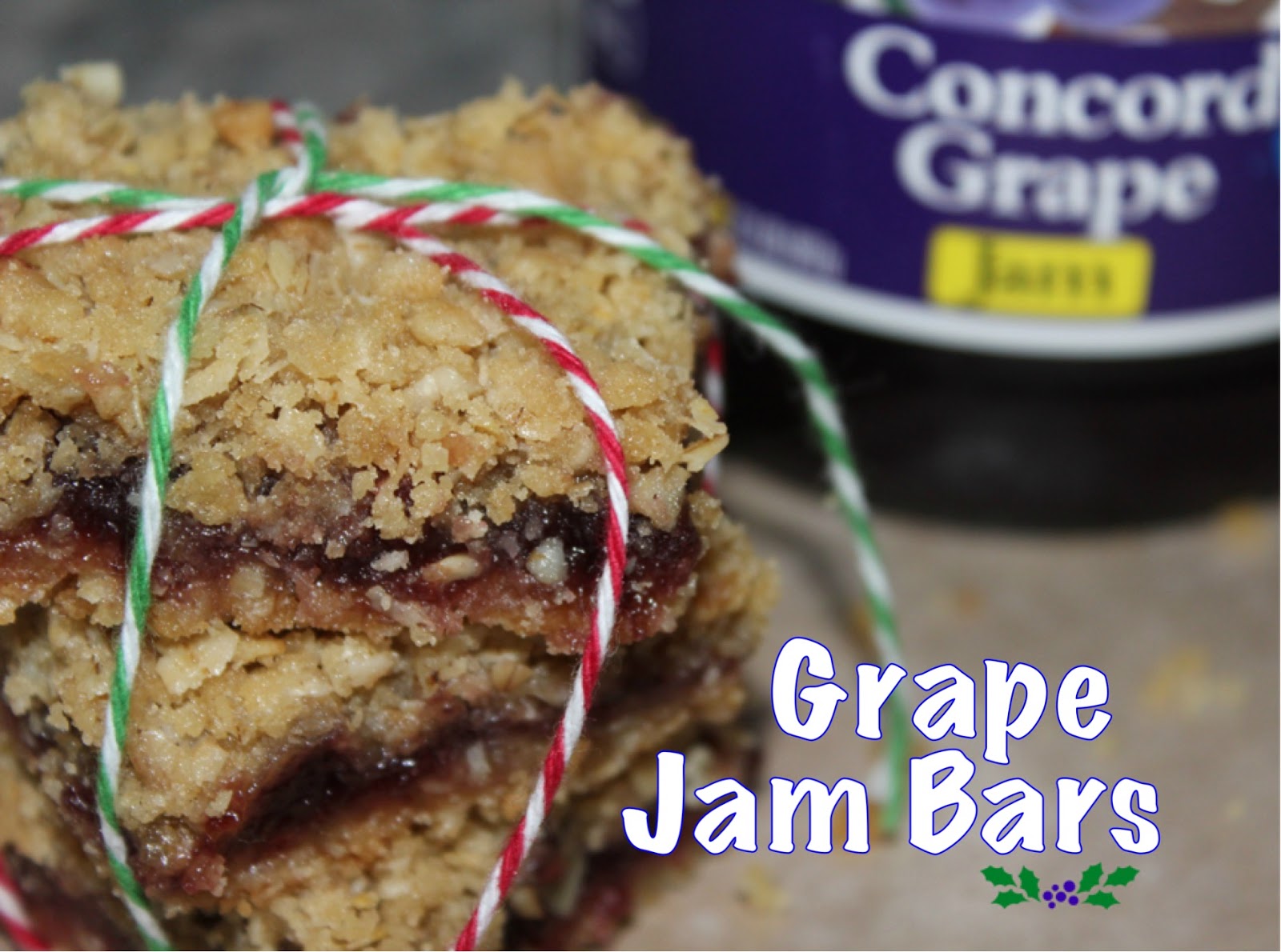 Living on Cloud Nine GRAPE JAM OATMEAL BARS