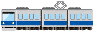 電車のイラスト(青)