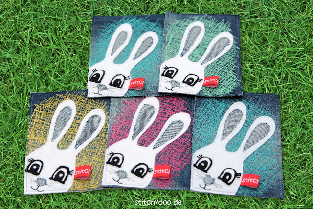 stitchydoo: Stoffkarten aus Jeans mit Osterhasen Applikation stitchydoo: Stoffkarten aus Jeans mit Osterhasen Applikation