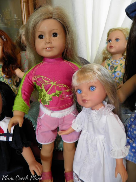 Little Jo's New Friend's and Pretty New Dreeses American Girl #24 (Rose) and Heart for Heart Doll Lillian (Lilly Ann)