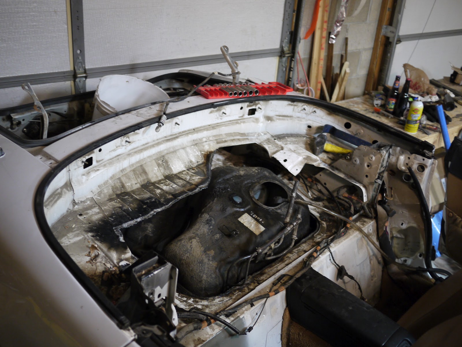 Electric Miata Fuel tank removal