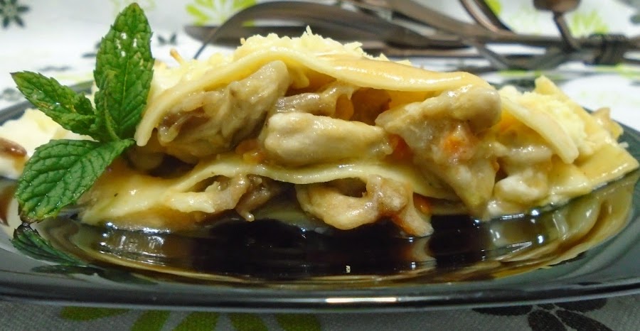 Lasaña de conejo y zanahoria