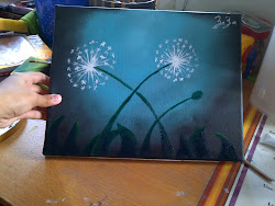 painting dandelion paint easy background dandelions artist turquoise