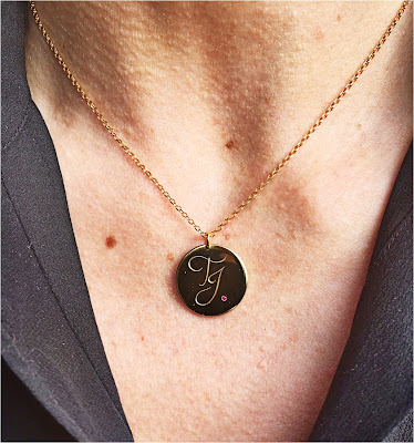 My Midlife Fashion, Harry Rocks Entwined Initials Disc Pendant Necklace