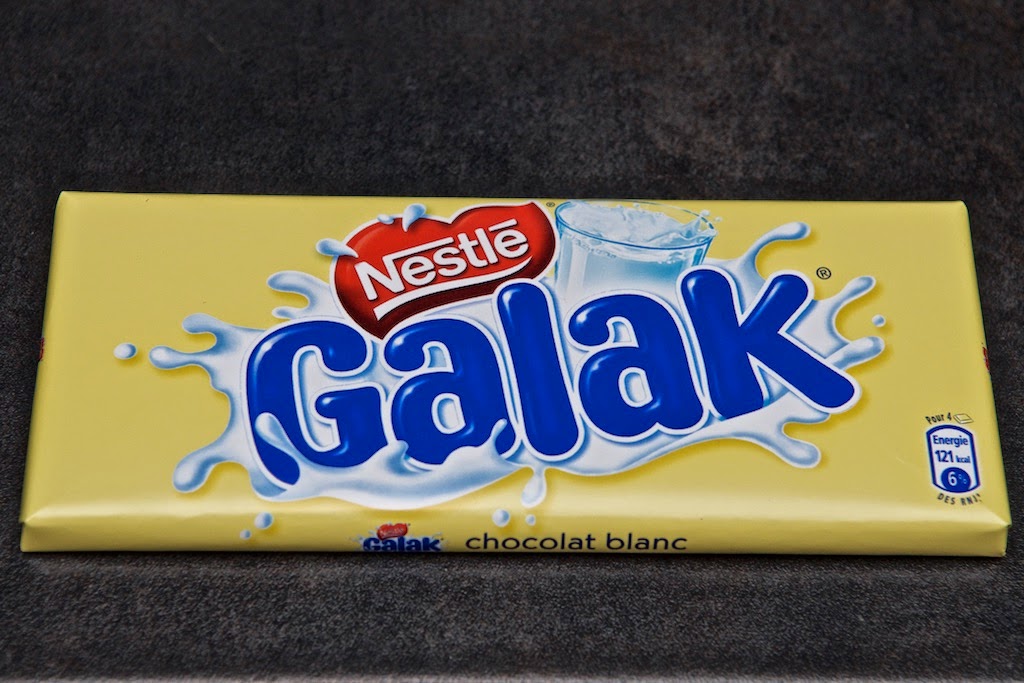 Chocolat blanc Galak (100g) par Nestlé