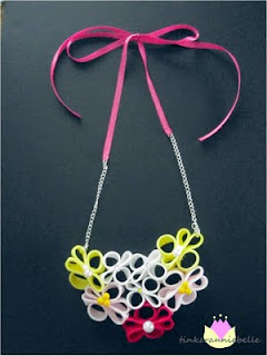 Zipper flower necklace