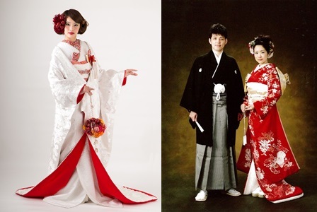 vestido de noiva japonês