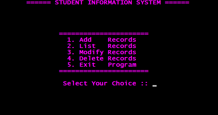 list of database management system projects