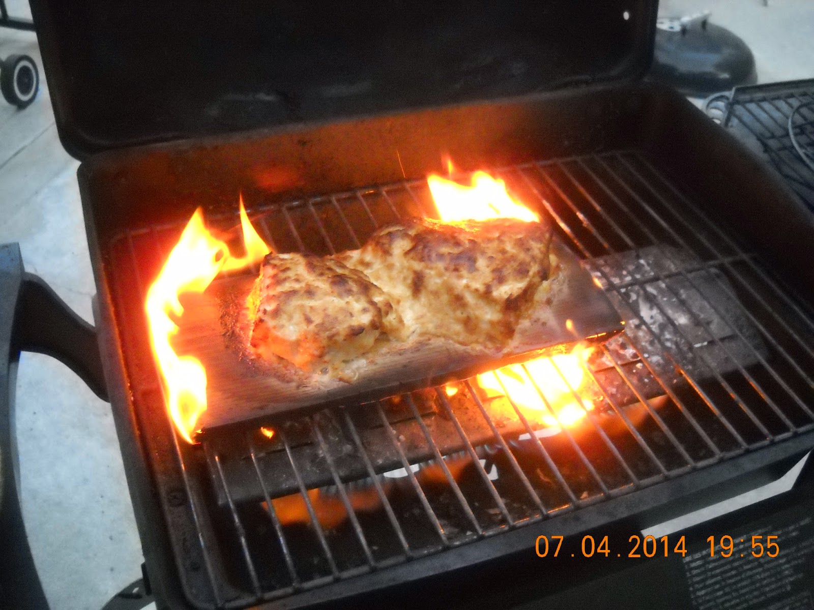 Danger! Men Cooking! Cedar Planked Swordfish also know as Swordfish