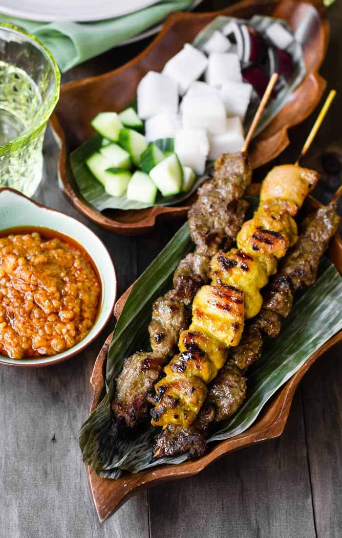 Chicken Satay and Beef Satay Lisa's Lemony Kitchen