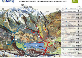 MAPA DE RUTAS DE SENDERISMO EN BOHINJ
