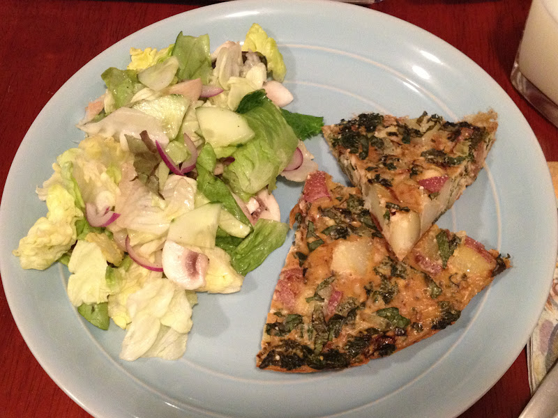 The Academic Chef Kale, Potato and Onion Frittata