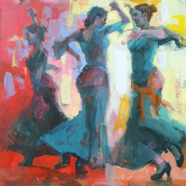 Flamenco, Tango, Expressive Figurative Paintings By "Renata Domagalska" 