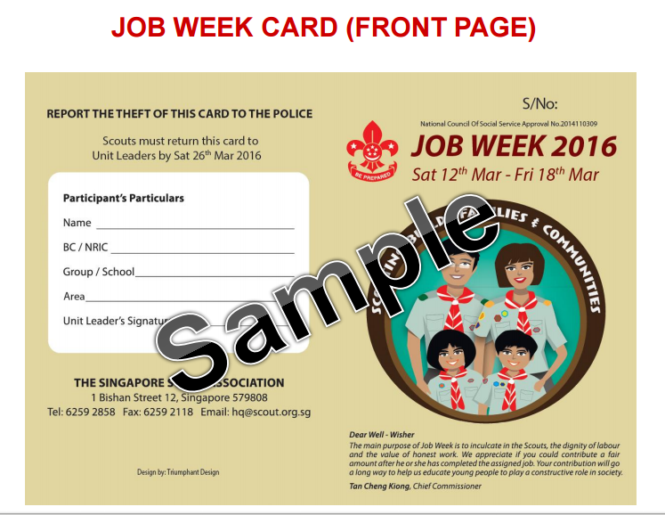 Nanyang Pegasus Cub Scout Job Week 2017