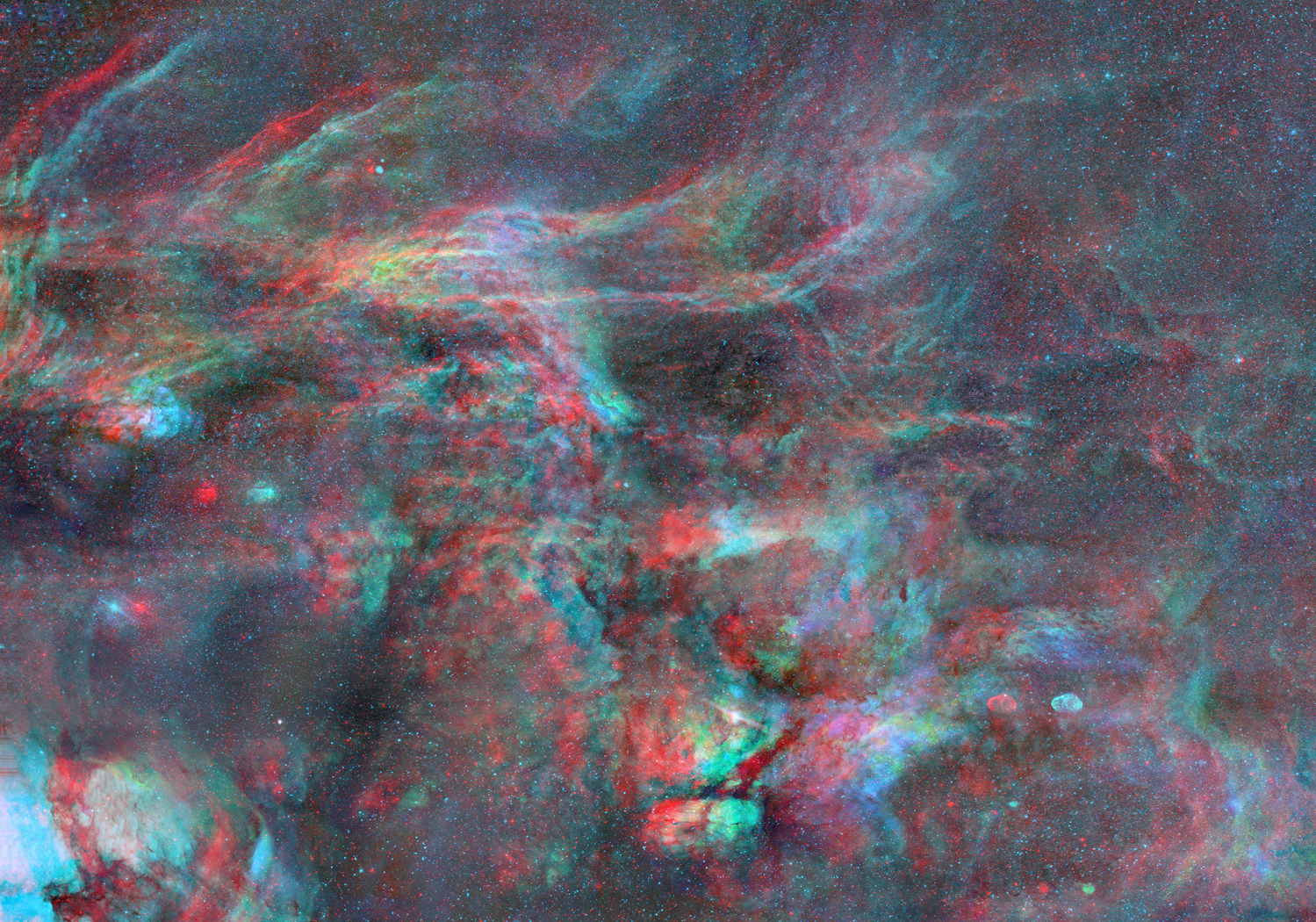 Astro Anarchy: Grande mosaic of Cygnus as an anaglyph Red/Cyan 3D