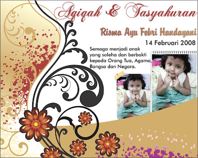  Desain  Kartu Aqiqah dengan  Corel  Draw  X5   Pu3 RuTh  