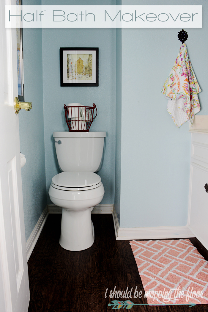 Half Bath Makeover | i should be mopping the floor