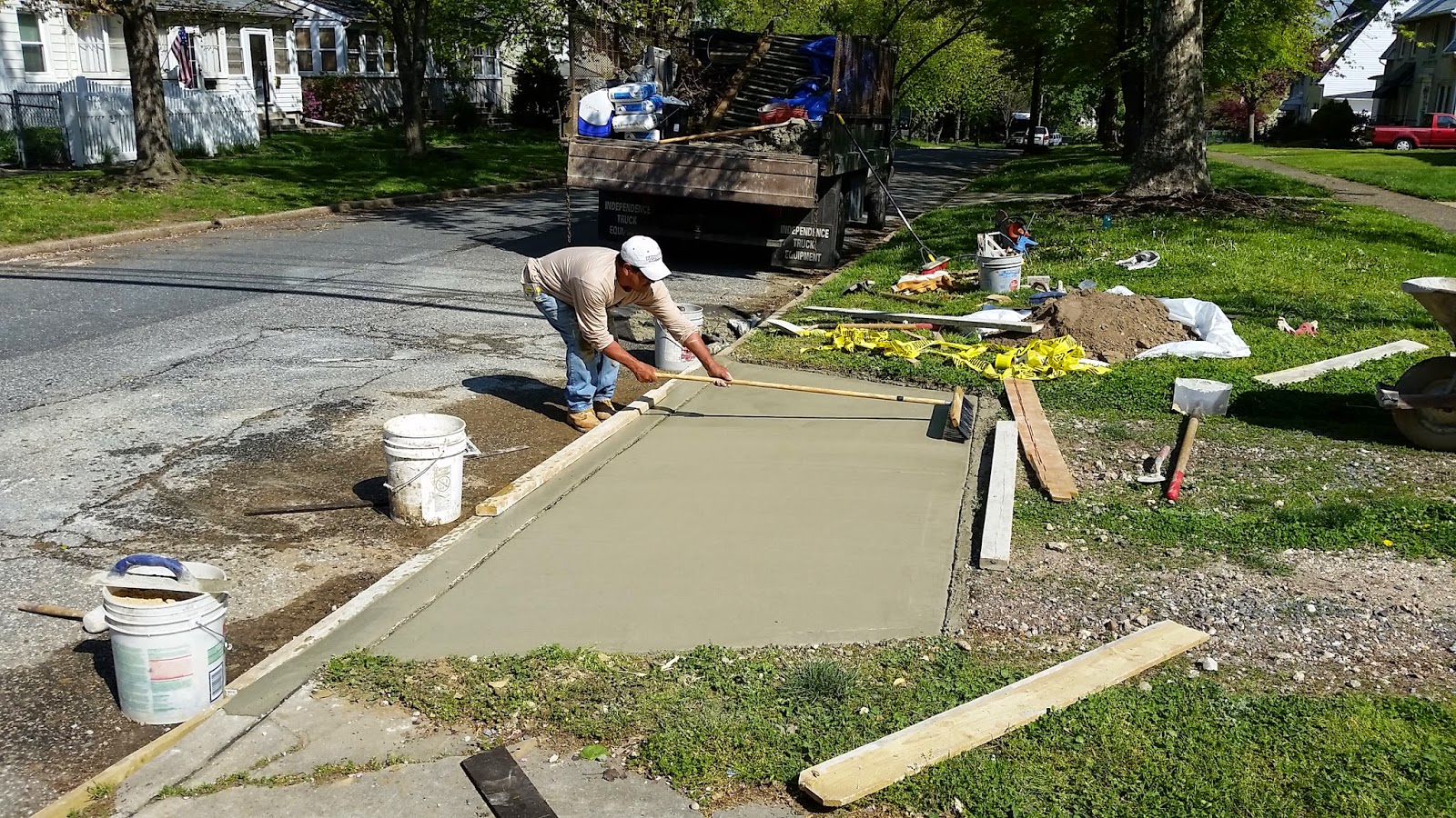 installing a concrete driveway