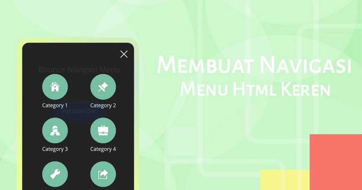 [Tutorial] Membuat Menu Navigasi Html Keren dengan Efek Modal - Seotechman