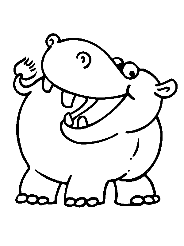 dancing hippo coloring pages - photo #36