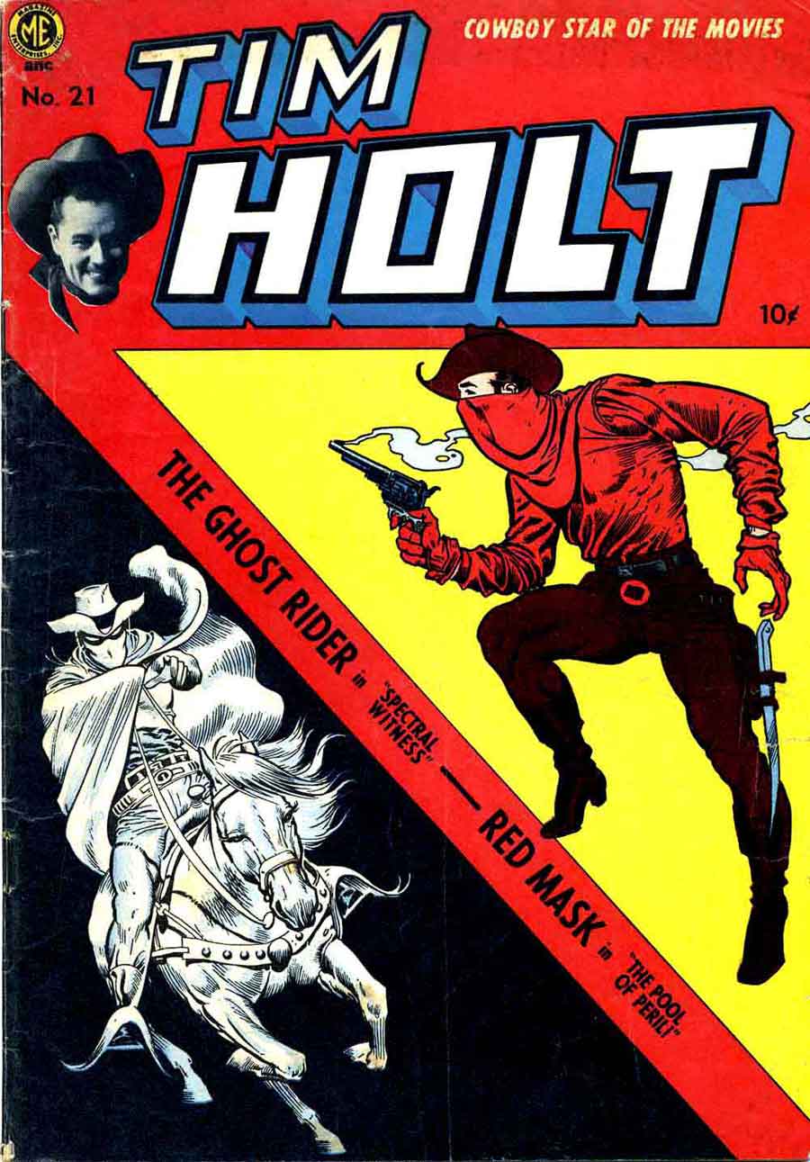 Tim Holt v1 #21 golden age western comic book cover art by Frank Frazetta