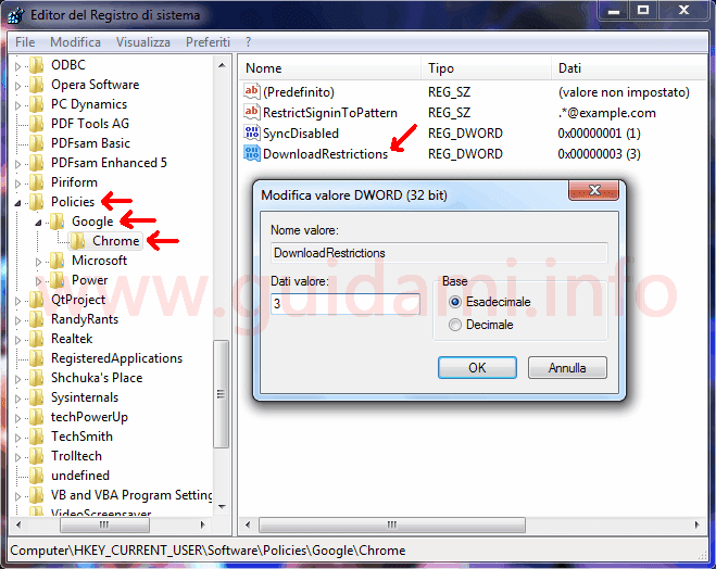 GOOGLE CHROME SU CHIAVETTA USB SCARICA