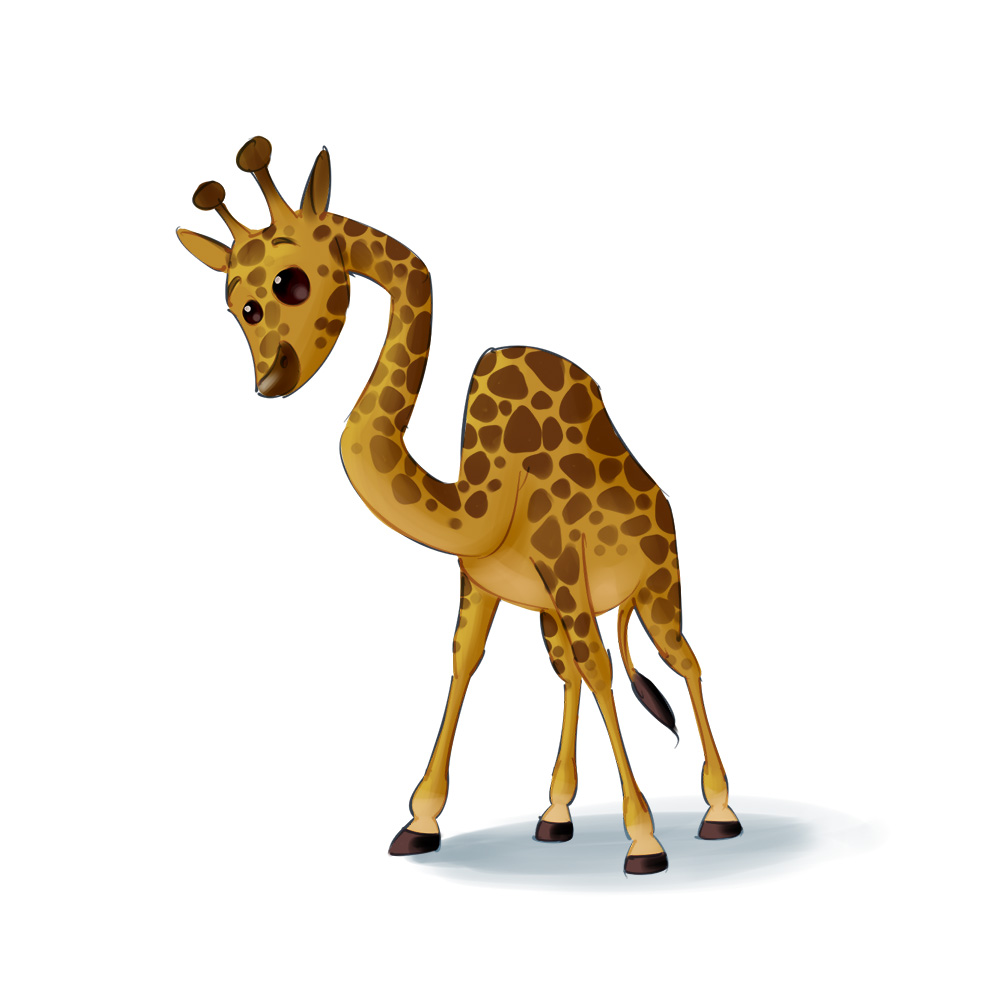 giraffe mascot design