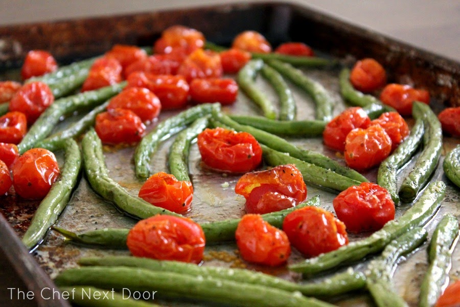 Simple Roasted Green Beans and Tomatoes
