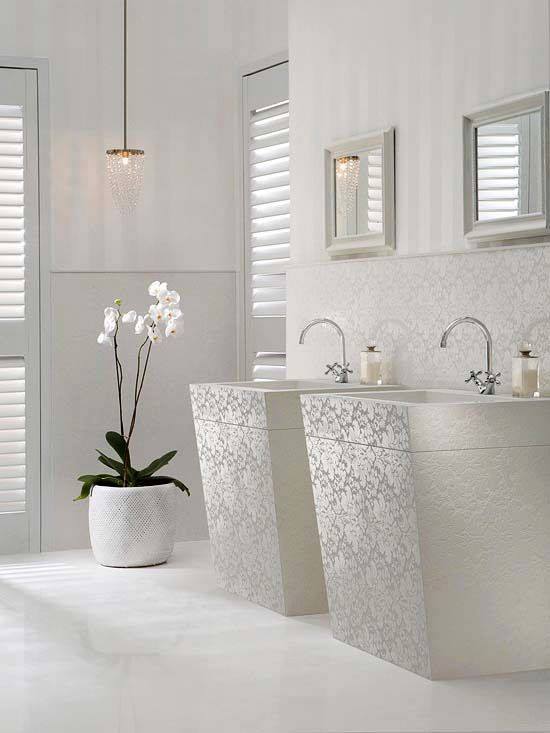 bathroom bathrooms appliances simple patterns designs textures modern banheiro decor decorating summer digsdigs spa glamorous decoração interior badezimmer casa tile